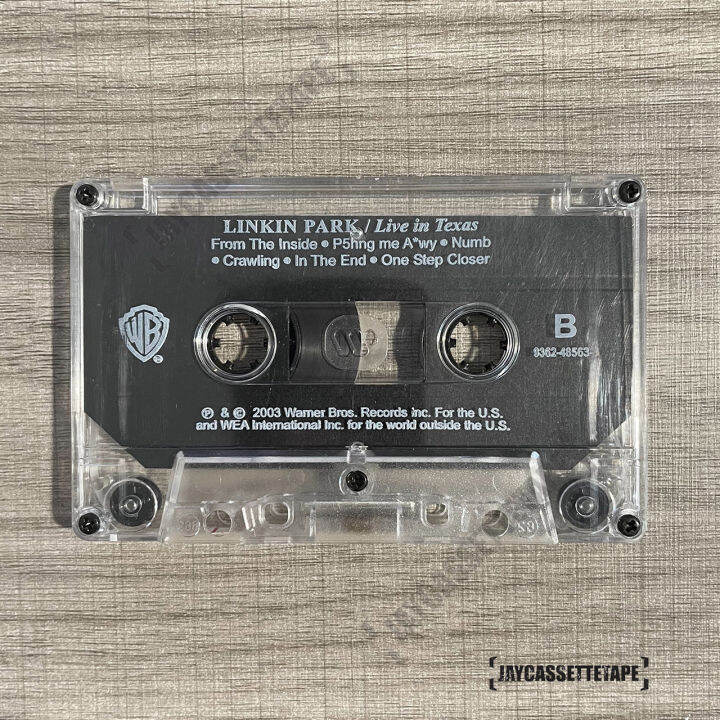 เทปเพลง-เทปคาสเซ็ท-เทปคาสเซ็ต-เทปเพลงสากล-cassette-tape-linkin-park-อัลบั้ม-live-in-texas