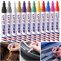 12-Colors Paint Pen Glass Car Touch-Up Paint Canvas Stone Glass Graffiti Pen With Quick-Drying Waterproof Color Oily Marker Pen