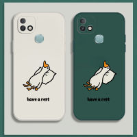 เคส Infinix Smart 5 Pro Case เคสการ์ตูนน่ารักเป็ดเคสซิลิโคนเหลว Flocking ฝาครอบโทรศัพท์ป้องกัน เคสโทรศัพท์