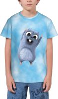 Cartoon Grizzly Lemmings Teenager T-Shirts Summer Athletic Customized Short Sleeve Youth Tee Top for Boys Girls