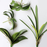 【cw】Simulation Butterfly Orchid Leaf large Phalaenopsis Fake plants Auxiliary Material Real Touch artificial flower vase decoration