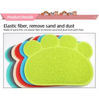 Cat Litter Mat Paw Print Feeding Placemat Cat Bed Pads Non-slip Waterproof Litter Mats Cat Accessories