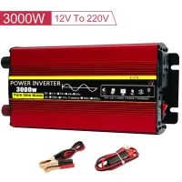 100% ใหม่3000W อินเวอร์เตอร์ไฟฟ้าในรถยนต์เพียวไซน์เวฟ12V/24V ถึง110V/220V พร้อมจอแสดงผล LED ตัวแปลงไฟฟ้าสำหรับบ้านและการเดินทางกลางแจ้ง