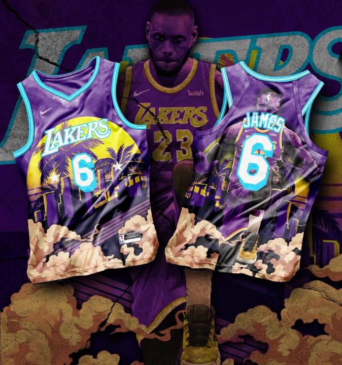 BASKETBALL LAKERS JERSEY FREE CUSTOMIZE OF NAME AND NUMBER ONLY