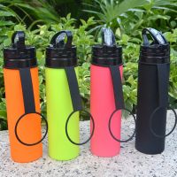 【CW】 1PC BPA Silicone Bottle 600ml Drinking kettle fruit juice Soft Collapsible Folding