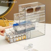 4 Layers Glasses Storage Box Acrylic Organizer Cosmetics Makeup Organizer Storage Drawers Pen Case Stackable Display Holder