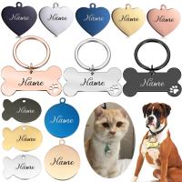 ☈❁❀ Free Engraving Cat Dog ID Tag Custom Personalized Dog Collar Pet Charm Name Pendant Bone Necklace Collar Puppy Accessory