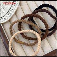 KONSIRAN 10Pcs ผ้าโพกศีรษะ ที่คาดผม อุปกรณ์เสริมผม ที่มัดผม ยางรัดผม ของใหม่ ความยืดหยุ่นสูง เชือกมัดผม หญิงหญิงหญิง