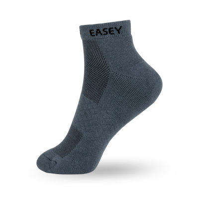 Easey ถุงเท้าเพื่อสุขภาพ ลดกลิ่นอับ ES Cushion - Quarter MT Dark Gray
