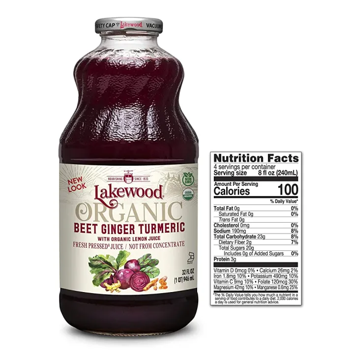 Lakewood Beet Ginger Turmeric, Fresh Pressed (32 Oz ) Boost Immune System Anti INflammatory
