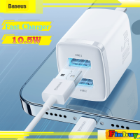 Baseus Charger หัวชาร์จมือถือ ที่ชาร์จโทรศัพท์ 2ช่องชาร์จ 10.5W  dual compact charger