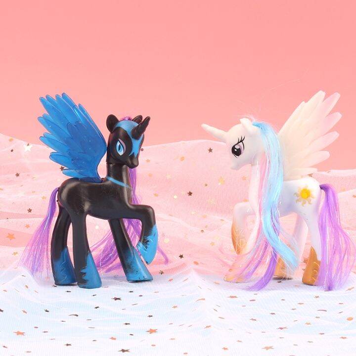 12CM My Little Pony Princess Celestia Luna Collectible Doll Figure ...