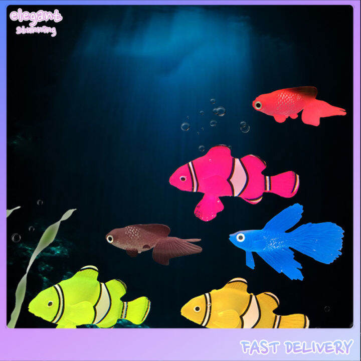 elegantstunning Luminous Artificial Simulation Goldfish Silicone