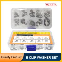 M2.5 M3 M3.5 M4 M5 M6 M7 M8 M9 M10 304 baja tahan karat E klip Washer Circlip bermacam-macam Kit Snap cincin klip pengunci untuk poros