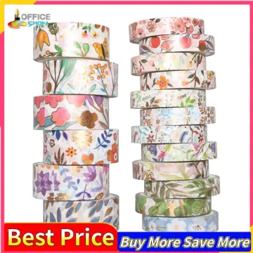  8 Rolls Washi Tape Set, Cute Green Plants Floral Animals,  Decorative Tape for Scrapbooks, Journals, DIY Decor and Craft Aplied (Green)