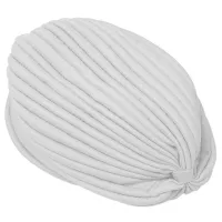 Women Wrap Hat Stretchy Turban Head Band Yoga Hat Cap white