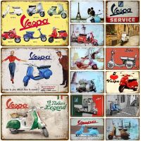 Vespa GTS Pub Bar Decoration Tin Sign Shabby Chic Home Decor Plaque Metal Sign Wall Poster Vintage Decor Art Vintage Style