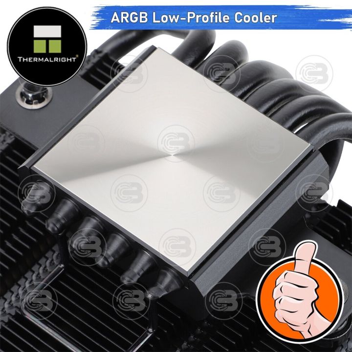 coolblasterthai-thermalright-axp120-x67-black-argb-low-profile-cpu-cooler-with-6-heatpipes-ประกัน-6-ปี
