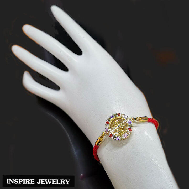 inspire-jewelry-สร้อยข้อมือกังหัน-นพเก้า-สามารถปรับขนาดได้-นำโชค-แชกงหมิว-เสริมดวง-อายุยืน-ปราศจากภัยทั้งปวง-เงินทองไหลมาเทมา