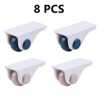 4/8pcs Self-Adhesive Pulley Storage Box Trash CanCasters Silent No Scratches Box Wheels Furniture Directional Casters Home