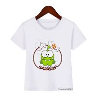 Hot sale boys t-shirty funny Thhreeom Om Nom Stories Super Noms cartoon print kids clothes summer cute girls t shirt tops drop shipping