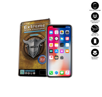 Apple iPhone X ( iPhone 10) X-One Full Coverage Extreme Shock Eliminator (3rd) Clear Screen Protector