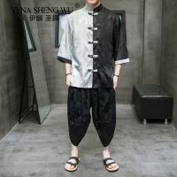 New Chinese Style Linen Loose Kimono Clothing for Men Shirt Traditional Vintage Casual Suit Cardigan Harajuku Clothes Plus Size