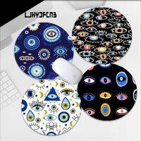 ✟ Lucky Evil Eyes Anti-Slip Round Kawaii Cartoon Anime Gaming Mouse Pad Keyboard Mouse Mats Deskpad Girls For PC Gamer Mousemat