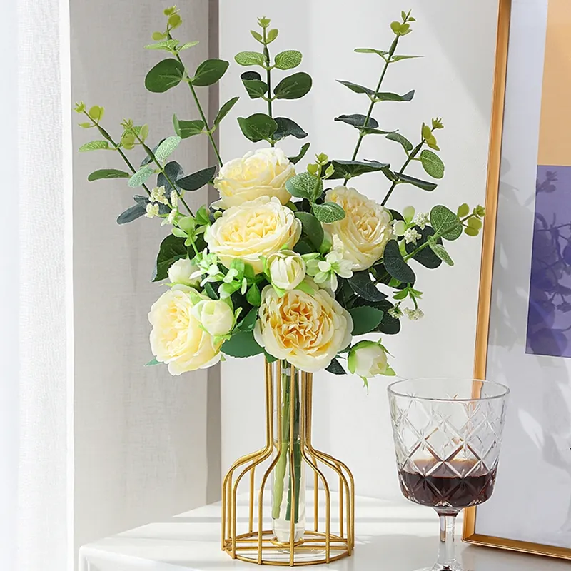 Berkware Gold Colored Decorative Floral Vase - Bed Bath & Beyond - 33986043