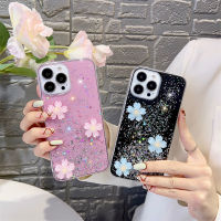 เคสโทรศัพท์ฟ้าฟอยล์สีเงินสำหรับ OPPO Reno 4 SE Reno 3 Pro A35 A15 A15s Reno 5 Reno 5 Pro A74 A93 A54 A55 A16 A94 Reno 5F ค้นหา X3 X3 F19 Pro A74 Reno 6 Reno 6 Pro Reno 6 6 Pro + Reno6 Z A95 F19 Pro + ผงกากเพชรหยดฝาหลังกาว