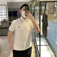 FRED PERRY เสื้อยืดผู้ชาย,เสื้อโปโลฤดูร้อนบาง FP ธุรกิจบางข้าวสาลีหูปกแขนลำลองขาสั้นผ้าฝ้ายบริสุทธิ์นำเข้า2023