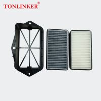 TONLINKER 3 Holes Air Filter For Vw Caddy Eos Golf MK5 MK6 Passat B5 B6 B7 Passat CC Scirocco MK3 Touran Car External Air Filter Towels