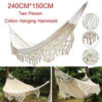 New Large Double Cotton Hanging Chair Hammock Fringe Swing Beach Yard Home 240cm