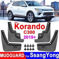 Mudflaps สำหรับ Ssangyong Ssang Yong Korando C300 Gen 4 2019 2020 2021 Mudguard Fender Mud Flap Guard Splash รถ Styline ด้านหน้าด้านหลัง