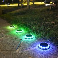 4PCS Super Bright LED Solar Pathway Light Outdoor Auto Garden Light Waterproof Ground Lamp for Garden Decoration