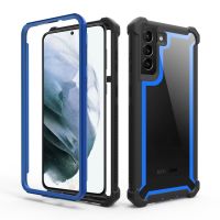 Case For S21 Heavy Duty Protection PC TPU Clear Case For Samsung Galaxy S21 Ultra S20 Fe S10 5G S20 Lite Shockproof Sturdy Cover