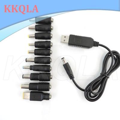 QKKQLA Dc male power charger connector  4.0x1.7 7.4 jack USB boost Cable line DC 5V to 9V 8.4V 12V Step UP Module Converter Adapter