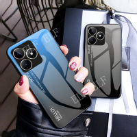 2023คลังสินค้าพร้อมใหม่สำหรับ Realme C53 Realme เคสโทรศัพท์ C55 C55NFC กระจกเทมเปอร์เคส Realmec55ซิลิโคน Nfc นุ่มขอบเคสแข็ง Realmec53