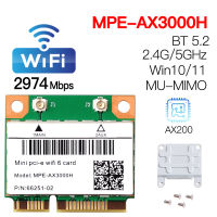 Wifi 6มินิ Pci-e การ์ดเครือข่ายบลูทูธ5.2อะแดปเตอร์ไร้สาย Dual Band AX3000 5กรัม2.4กิกะเฮิร์ตซ์สำหรับ AX200 802 .11axac MU-MIMO แล็ปท็อป Pc