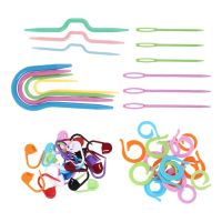 【CC】 1 Set Plastic Twist Curved Hand Knit Knitting Needles U-shaped Cable Counter Rings