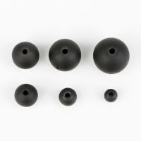 6-16mm Matte Black Acrylic Pearl Round Beads Imitation Pearl Beads for Jewelry Making