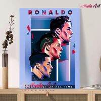 Cristiano Ronaldo โปสเตอร์ศิลปะพิมพ์บนผนังผ้าใบพิมพ์ภาพห้องนั่งเล่นอุปกรณ์ตกแต่งบ้าน1ชิ้นกรอบภายในหรือไร้กรอบ