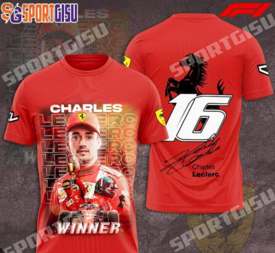 F1 Scuderia Ferrari2023 (สต็อกเพียงพอ) Signature 3D T-Shirt 64คุณภาพสูง size:S-5XL