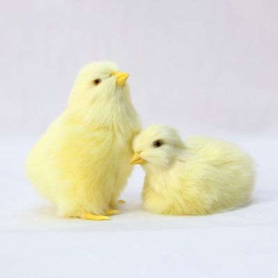 Artificial Animal Plush Simulation Chicken Ornament Furry Baby Chick Easter Supplies Children Christmas Birthday Gift Home Decor