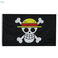 ?【Lowest price】YUE ที่มีคุณภาพสูง90x150cm Spot Goods One Piece ลูฟี่ Skull FLAG สำหรับของขวัญธุรกิจ