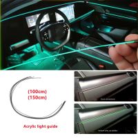 Acrylic Optic Fiber Lights RGB Ambient Light Sound Control With 12V Cigarette Lighter Auto Interior Decorative Atmosphere Lamp Bulbs  LEDs HIDs