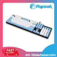 คีย์บอร์ดบลูสวิตช์ Razeak RK-X61 Metal Mechanical Keyboard Gaming Blueswitch คีย์แคปสีสวย