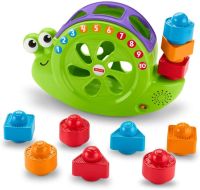 Fisher-Price บล็อคหยอดและบล็อคเรียงซ้อน หอยทาก มีเสียงเพลง Rock n Sort Snail Pail ของเล่นเสริมพัฒนาการ ของแท้