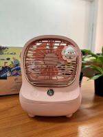 พัดลมไอเย็น Air Cooler รุ่นMS-103 พัดลมตั้งโต๊ะแบบพ่นไอน้ำ มีหูหิ้วพร้อมพกพา ชาร์จUSB เก็บแบต