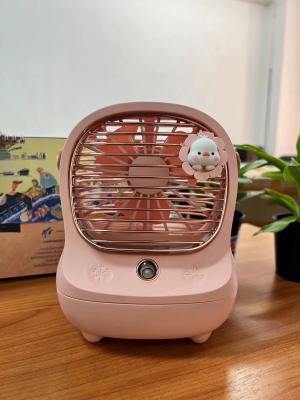 พัดลมไอเย็น Air Cooler รุ่นMS-103 พัดลมตั้งโต๊ะพ่นไอน้ำ มีหูหิ้วพร้อมพกพา ชาร์จUSB เก็บแบต